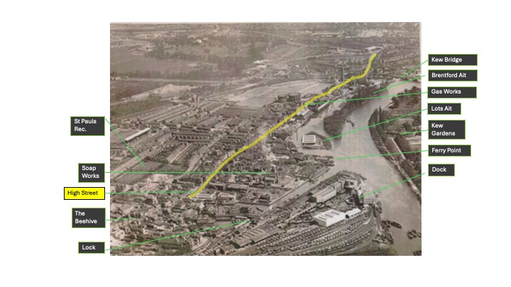 a labelled map of the aerial view of the dock to help you pick out some of the trail points
