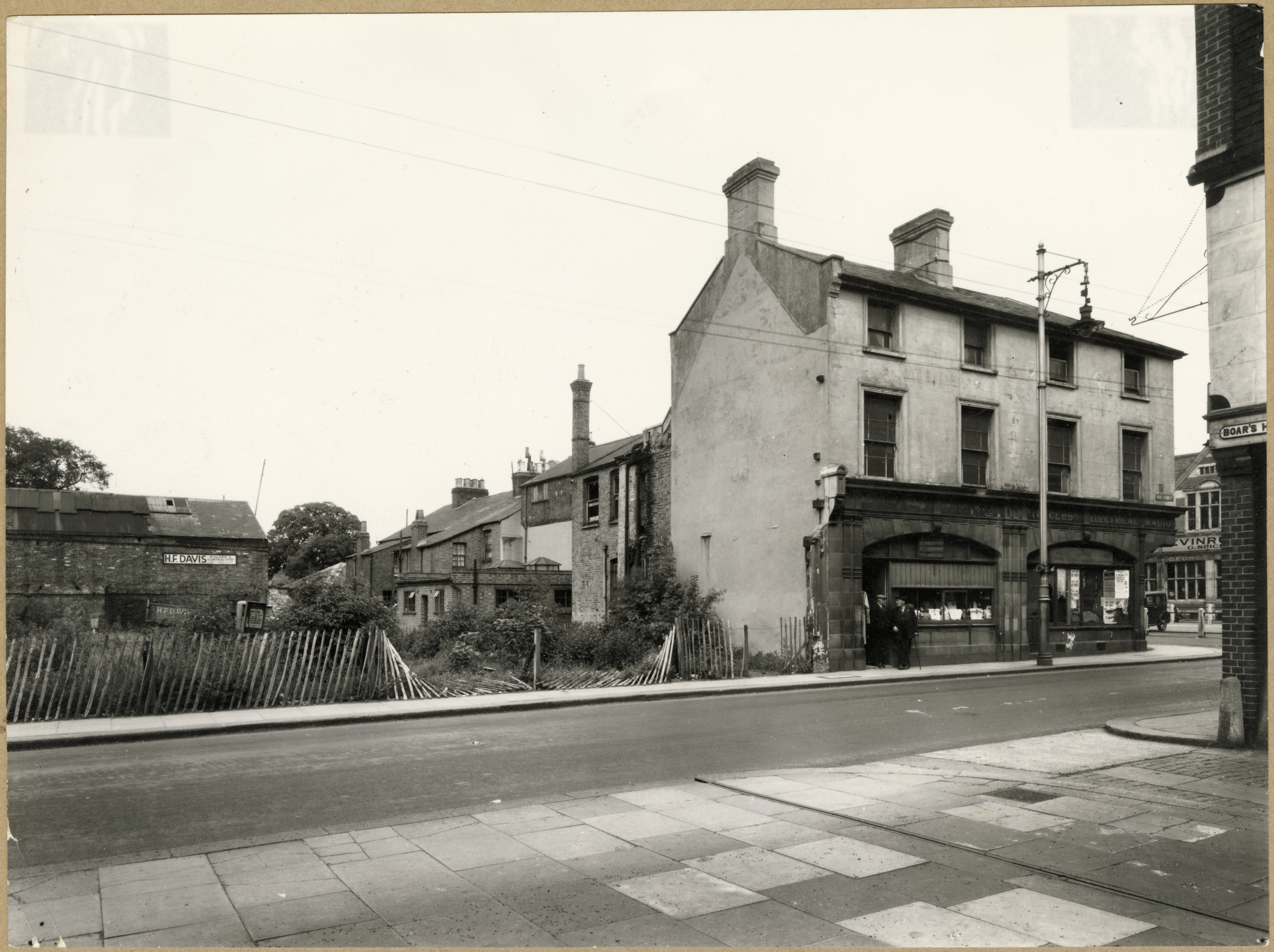 1950S high street former three pigeons pub market place is out of sight on right of image holman hounslow local studies archive