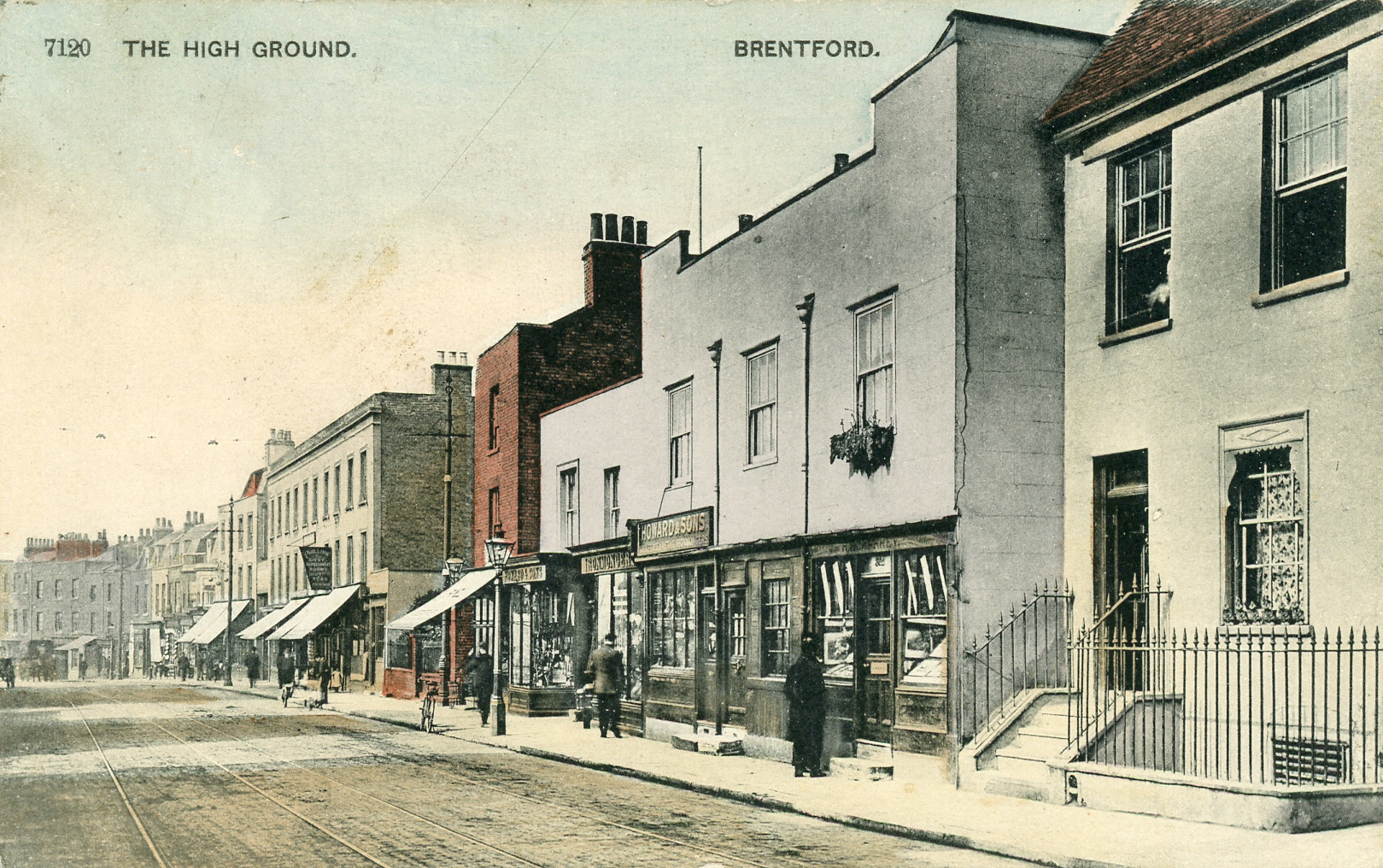 Early 1900s high ground brentford cinema visible in background howard webb collection