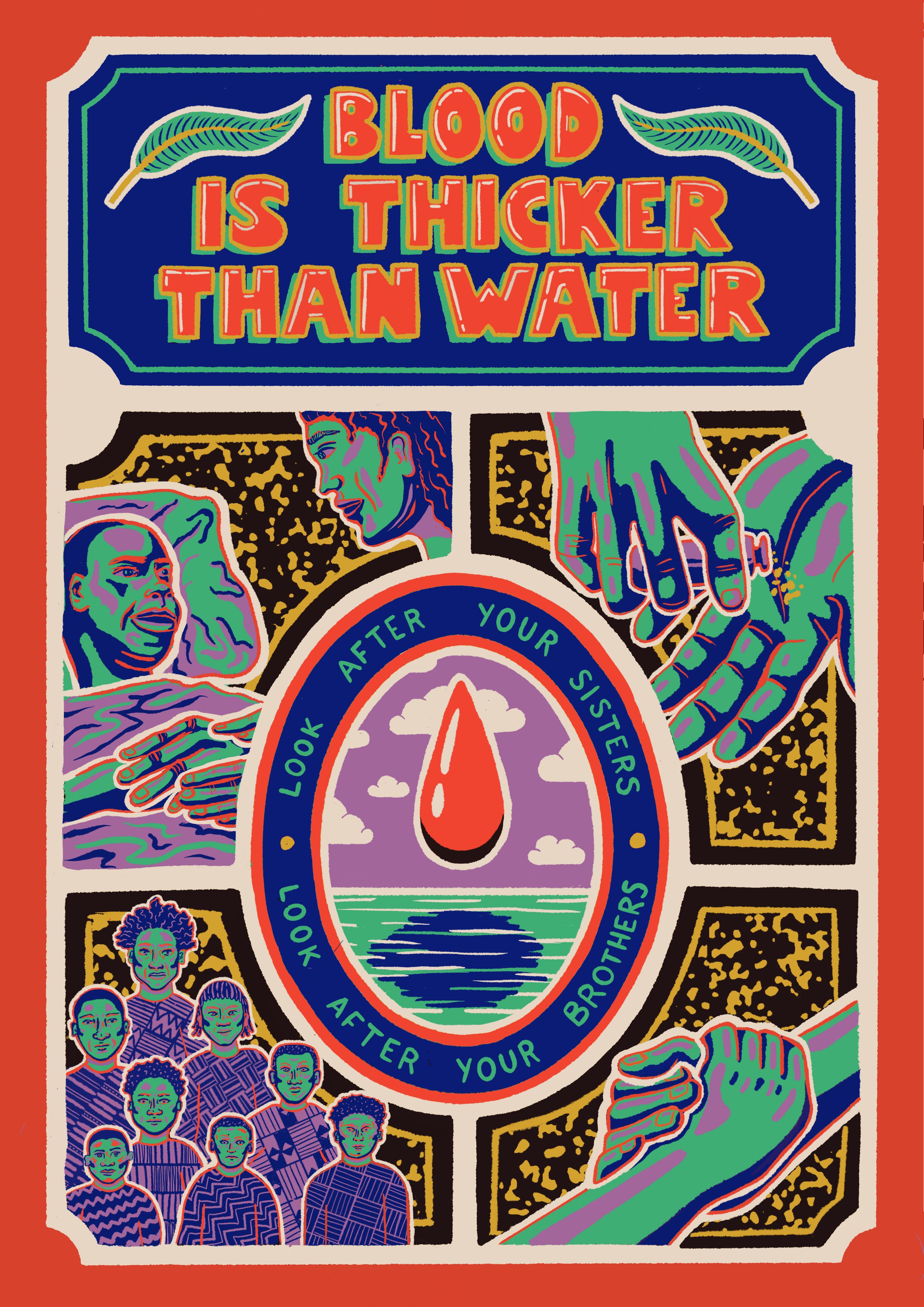 Blood is thicker than water artist illustration