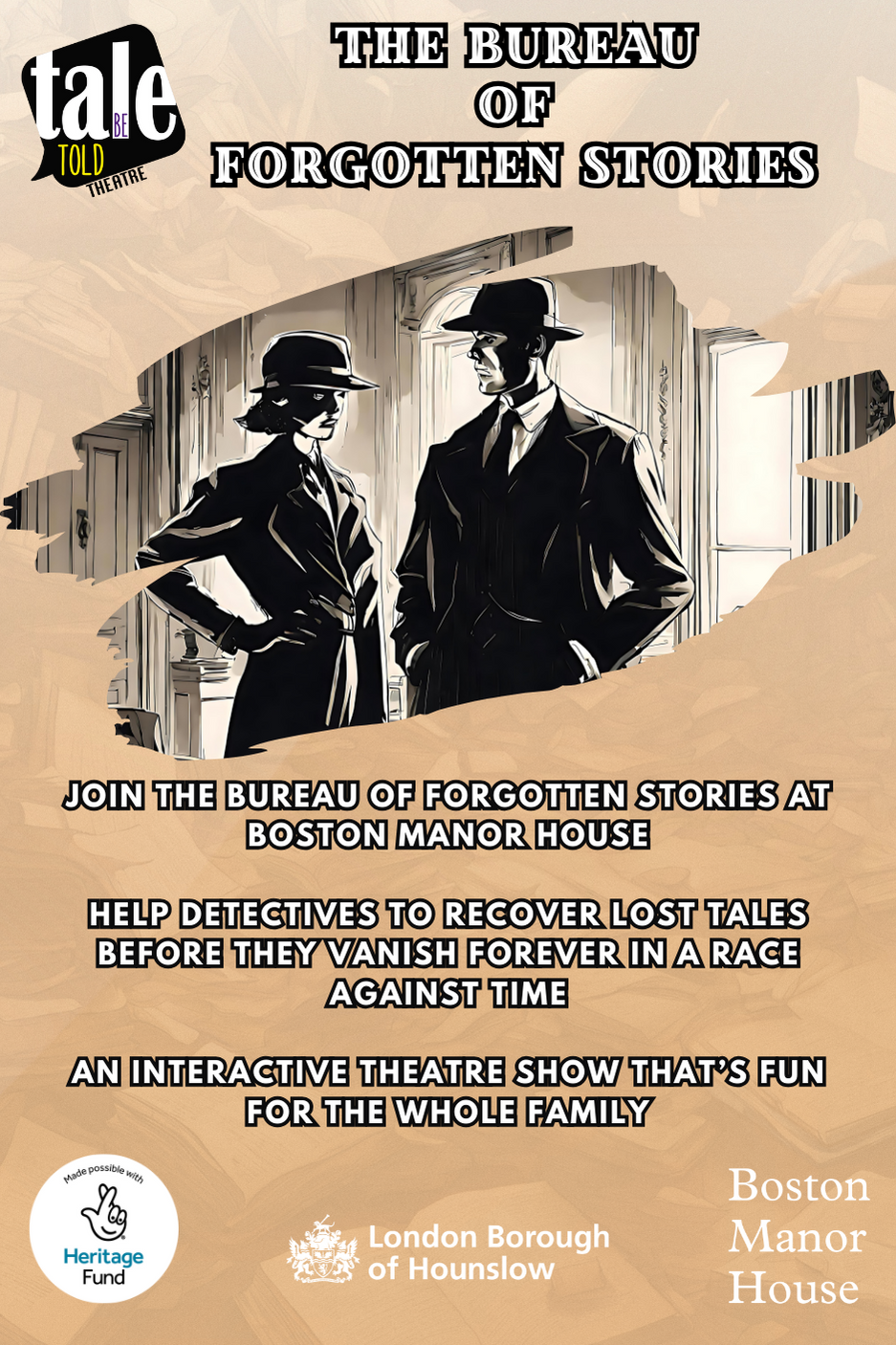 Poster for promoting The bureau of forgotten stories 